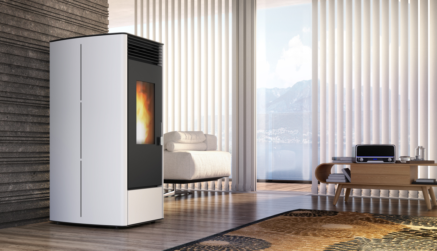 OPTIMA: AIR PELLET STOVE WITH ECODESIGN